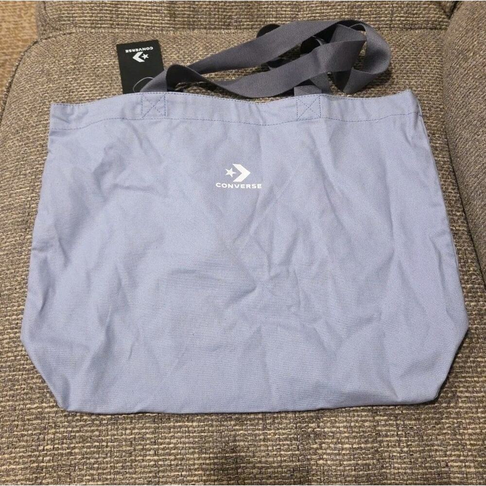 New Tag Converse Tote Bag Blue Basket Canvas Strap Blue Bag Double Handels